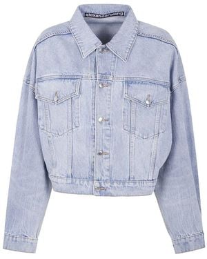 Alexander Wang Clip Trucker Jacket Clothing - Blue