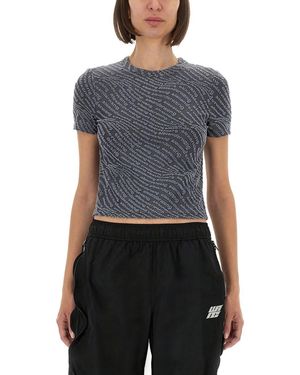 T By Alexander Wang T-Shirt With Logo - Blue