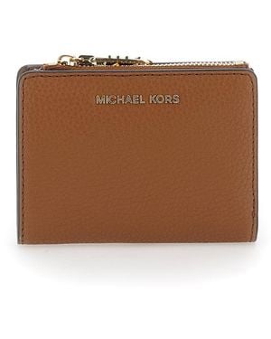 Michael Kors 'Empire' Wallet With Logo Lettering - Brown