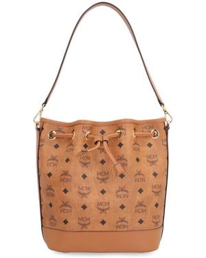 MCM Dessau Bucket Bag - Brown