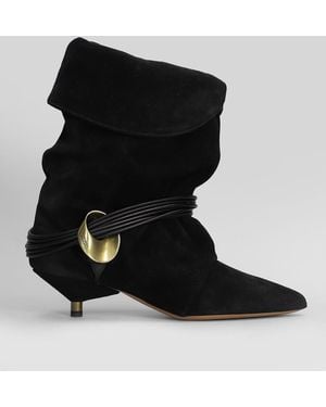 Isabel Marant Edrika Low Heels Ankle Boots - Black
