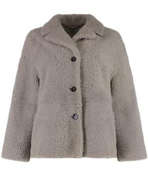 Max Mara Violante Short Sheepskin Jacket - Brown