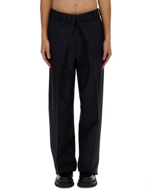 Givenchy Extra Large Elegant Wool Trousers - Black