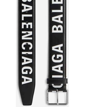 Balenciaga Printed Letters Belt - Black