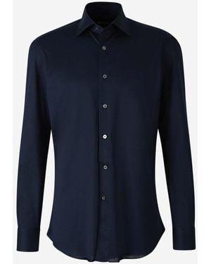 Fray Micro Knit Shirt - Blue