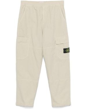 Stone Island Cotton Ripstop Trousers - Natural