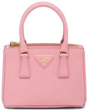 Prada Gallery Saffiano Leather Mini Bags - Pink