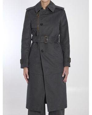 Burberry Long Trench Coat - Grey