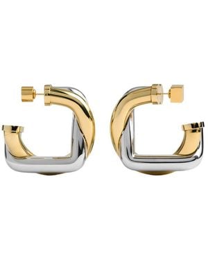 Jacquemus Metallic Earrings With Twisted Hoop Design
