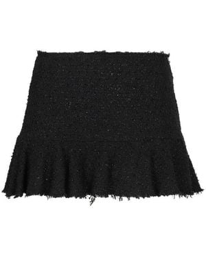 Blumarine Knitted Lurex Skirt - Black