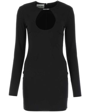 Miu Miu Stretch Nylon Mini Dress - Black