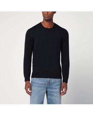 Drumohr Navy Crew Neck Jumper - Black