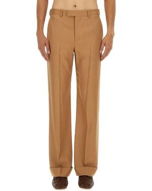 Valentino Garavani Gabardine Pants With Lapels - Natural