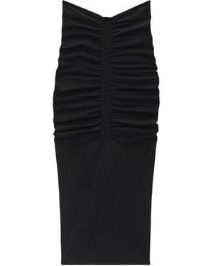 Alexander Wang Ruched Maxi Skirt - Black