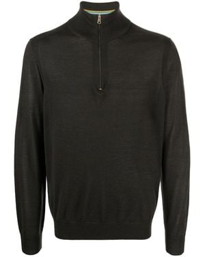 Paul Smith Sweater Zip Neck - Black
