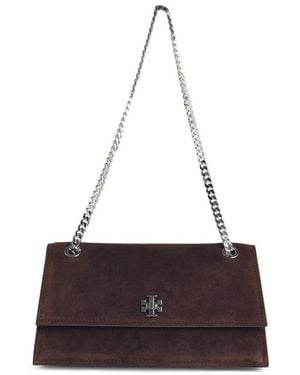 Tory Burch Medium 'Kira' Crossbody Bag With Suede Giretto Detail - Brown