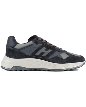 Hogan Gray And Blue Hyperlight Sneakers