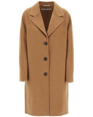 Acne Studios Midi Wool And Alpaca Coat - Brown