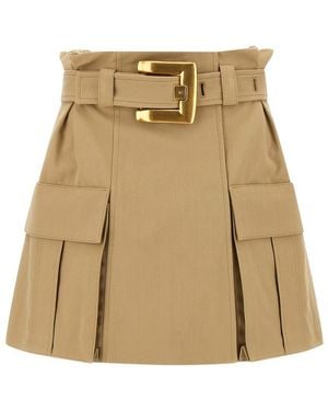 Balmain High Waist Skirt - Natural