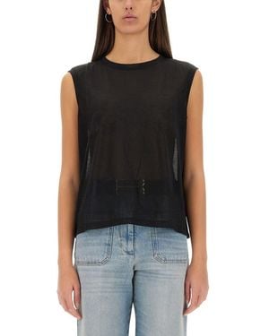 Victoria Beckham Cotton Tops - Black