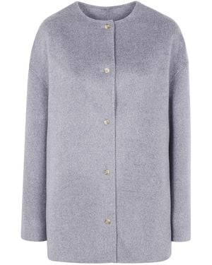 Loulou de Saison "Dunne" Single Breasted Coat - Blue