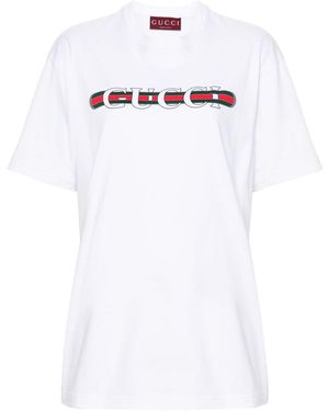 Gucci Logo Cotton T-shirt - White