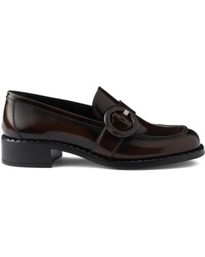 Prada Brushed Fume Shoes - Black