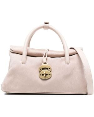 Zanellato Dotta Centauro Small Tote Bag In Leather - Natural