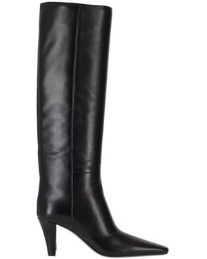 Saint Laurent Jill 75 Boot Nappa Piano/Lt B - Black