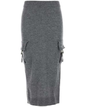 スカート BLUMARINE Grey Wool Skirt Blumarine Skirts for Women | Online Sale up to 50% off | Lyst