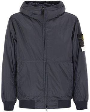 Stone Island Padded Jacket With Drip-Proof And Wind-Resistant - Blue