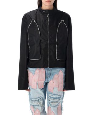 Who Decides War Window Moto Jacket - Black