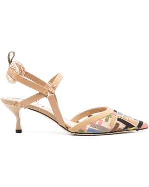 Fendi With Heel - Metallic