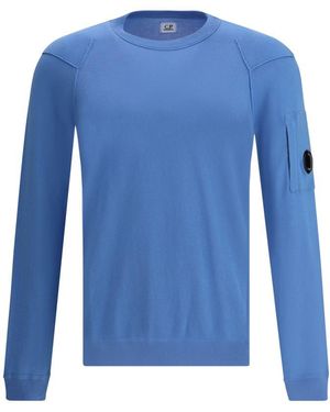 C.P. Company Sweater With Iconic Lens - Blue