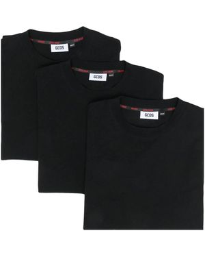 Gcds Three-Pack Cotton T-Shirt - Black