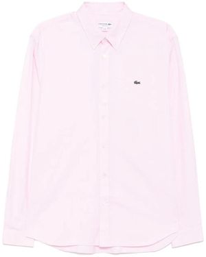 Lacoste Regular Fit Cotton Shirt Clothing - Pink