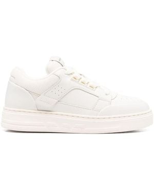 Emporio Armani Leather Trainers - White