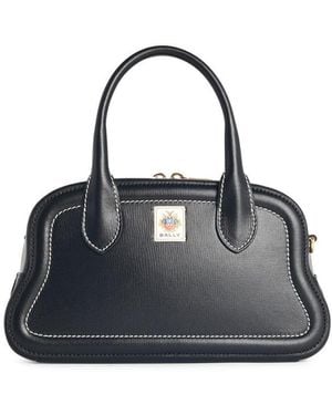 Bally 'Unda' Grenade Leather Bag - Black