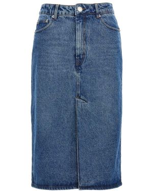 Ami Paris Denim Skirt - Blue