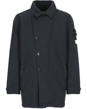 Stone Island Padded Hooded Parka Jacket - Black