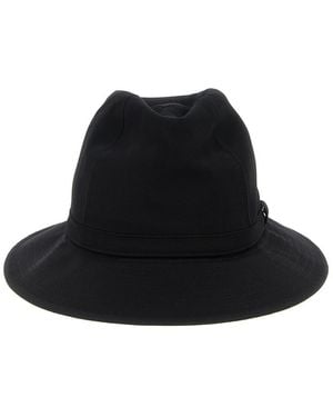 Yohji Yamamoto 'wool Gabardine Fedora' Hat - Black