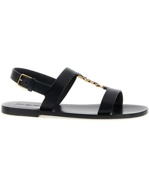 Saint Laurent 'Cassandre' Sandals - Black