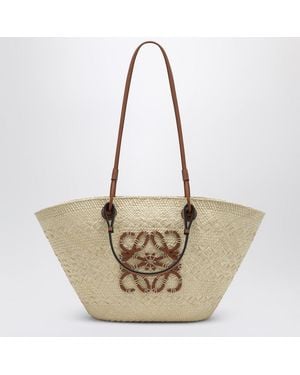 Loewe Medium Anagram Basket Bag In Natural/tan