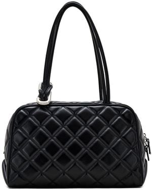 Marc Jacobs The Quilted Leather Dual Satchel - Black