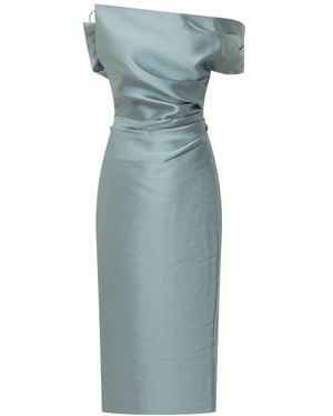 Solace London Ellison Midi Dress - Blue