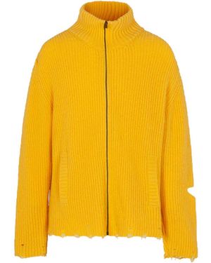 A PAPER KID Knitted Jacket - Yellow