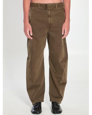 Lemaire Twisted Denim Trousers - Brown