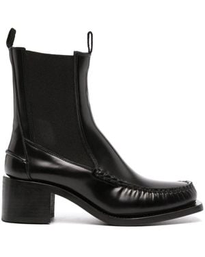 Hereu Alda Leather 60Mm Ankle Boots - Black