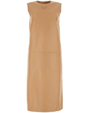 Prada Skin Nappa Leather Dress - White