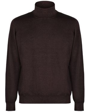 Drumohr Wool Turtleneck Jumper - Black